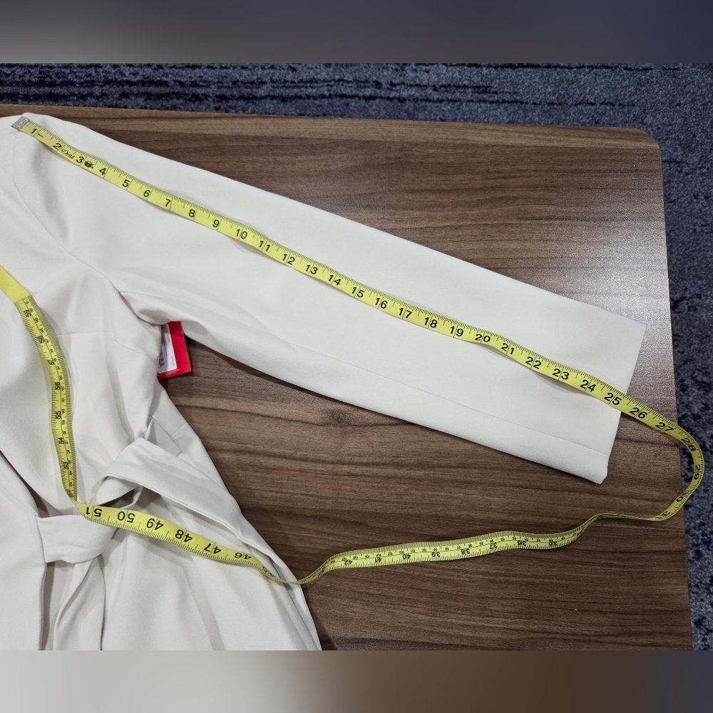 Spanx Opacity Crepe Wrap Blazer In Parchment Womens Size XL Minimalist - Picture 7 of 12
